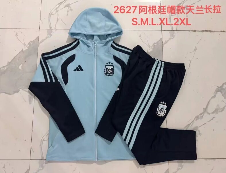 AAA Quality Argentina 26/27 Hoodie Tracksuit - Blue/Black